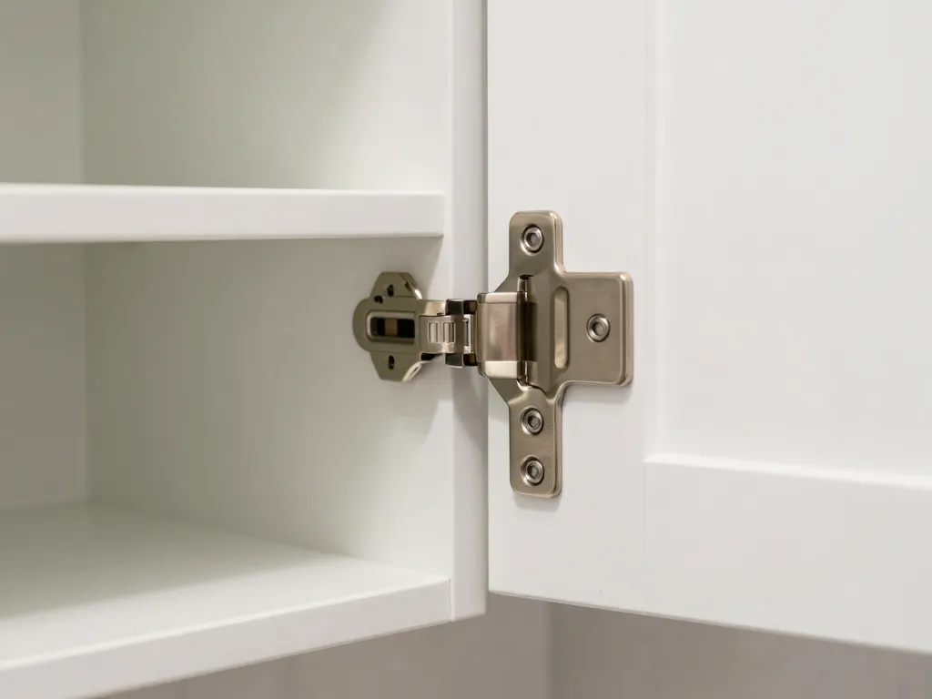 Soft-close drawer detail on custom bathroom vanity cabinet