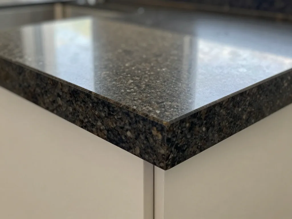 Custom countertop edge profile detail and sink cutout