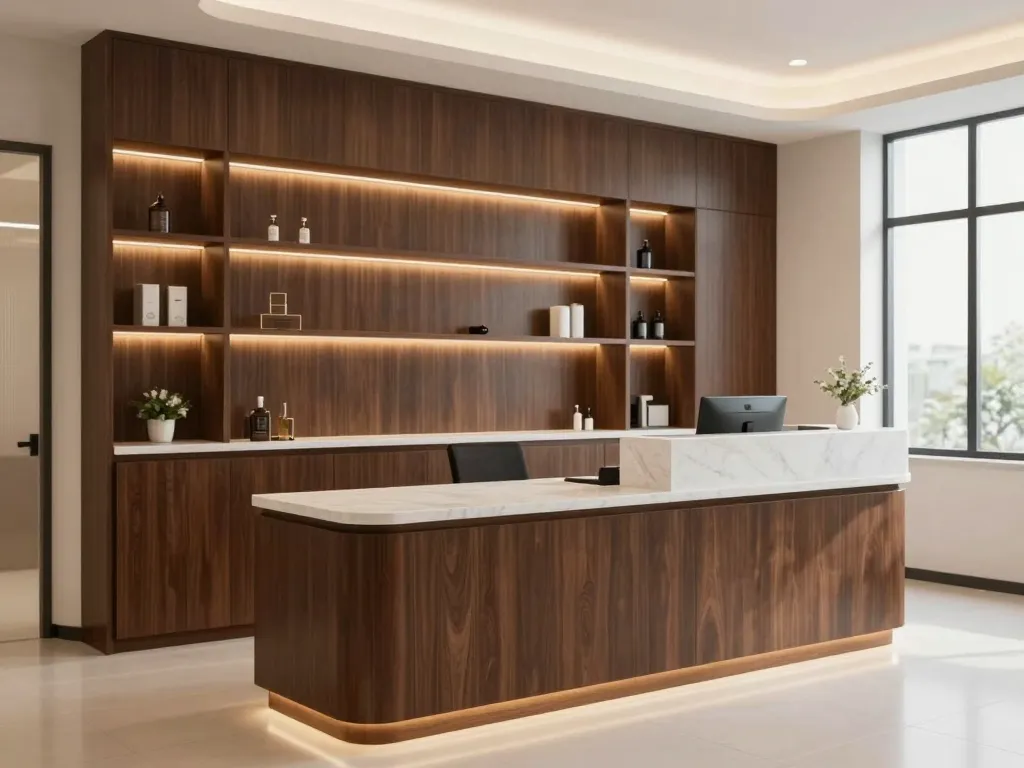 Dental sterilization room cabinets with dirty-to-clean workflow layout