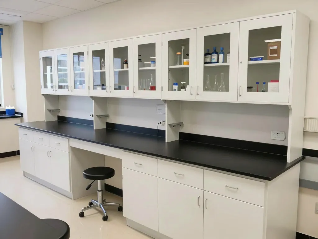 School library shelving and administrative office millwork